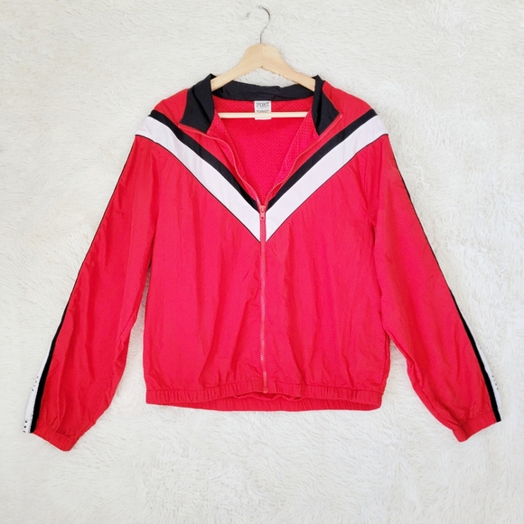 Victoria's Secret Pink Red Anorak Windbreaker Jacket - Picture 1 of 5